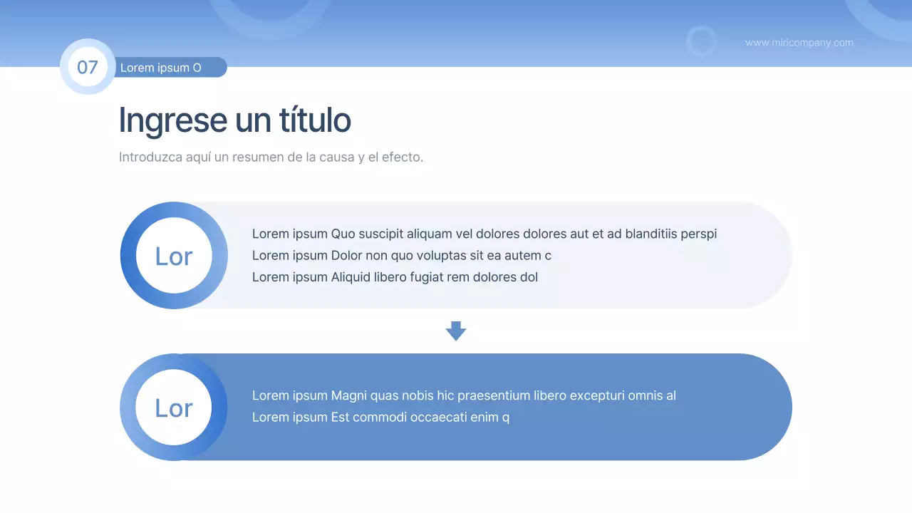Un informe sencillo en azul y azul claro