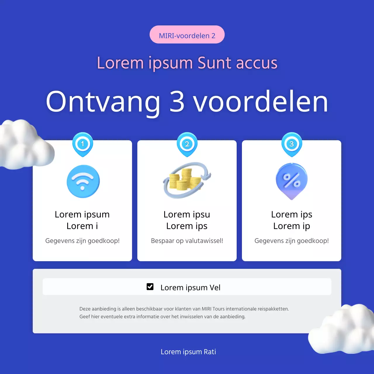 Promoot marineblauwe en roze reispakketten