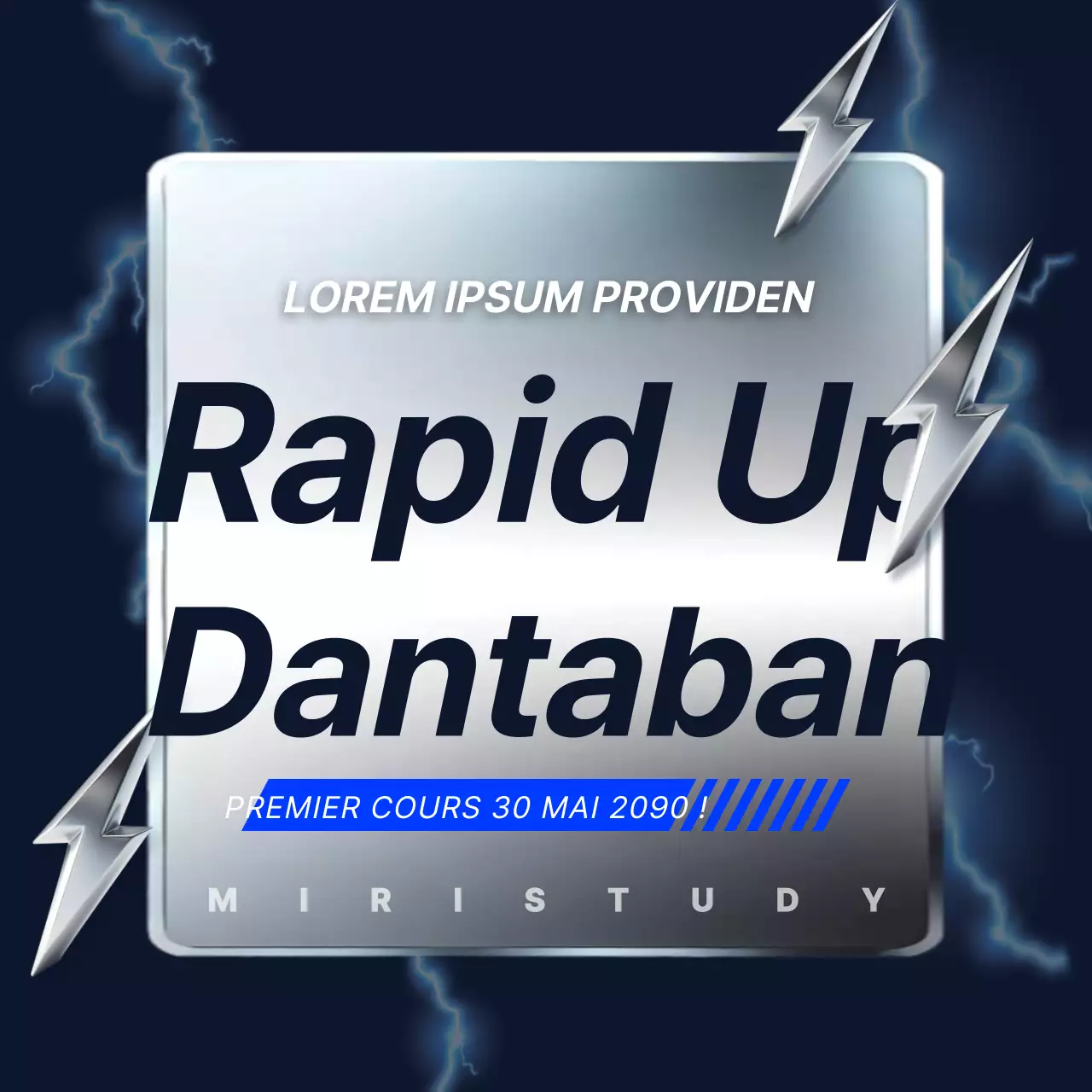 Promouvoir le bachot bleu marine et argenté