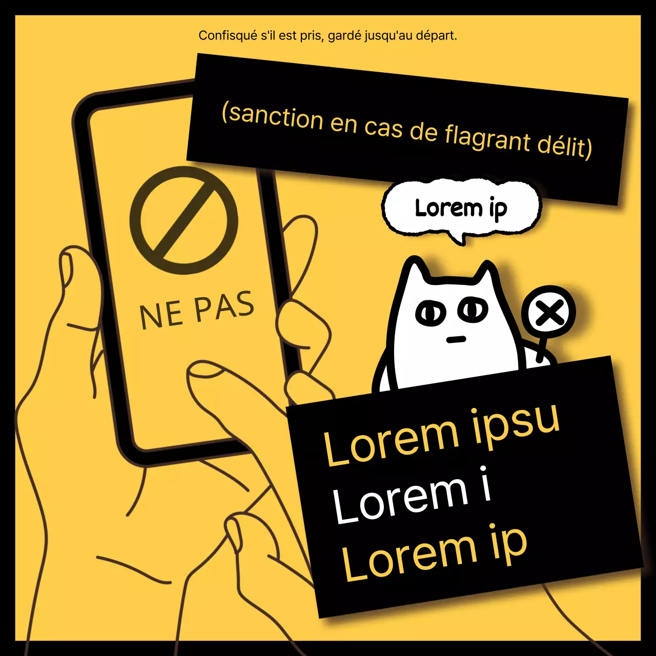 Les procès-verbaux surlignés en jaune et noir