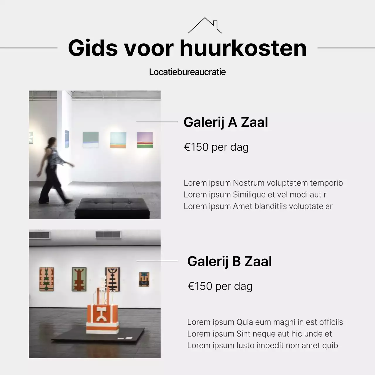 Moderne voorgemalen huuradvertentie in oranje