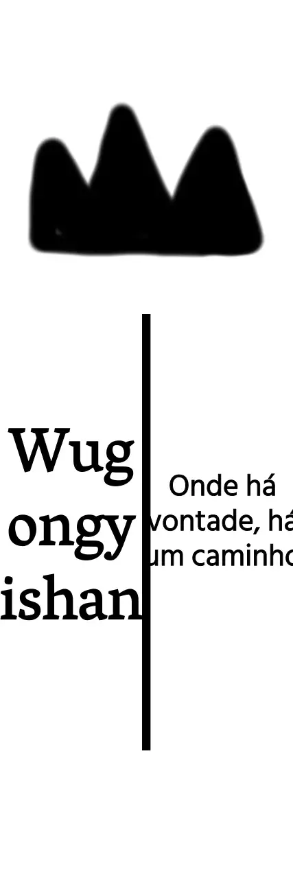 Concebido com um ícone de ilustração superior e duas linhas verticais de texto