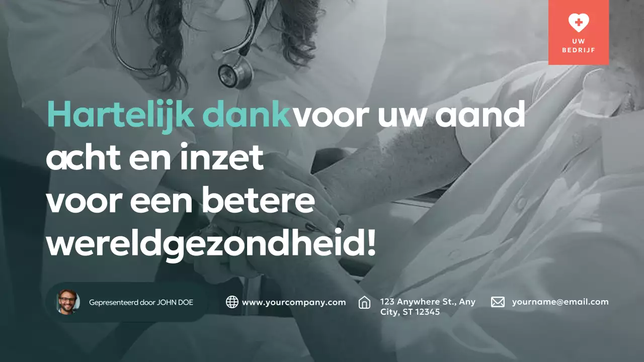 Groen en Ivoor Modern Wereldgezondheidsdagrapport