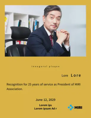 Plakat peresmian yang tampak bersih dengan logo perusahaan Anda