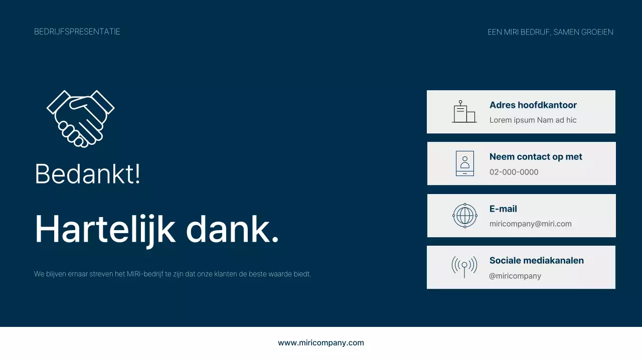 Een eenvoudig zakelijk briefhoofd in marineblauw en lichtblauw voor je bedrijf