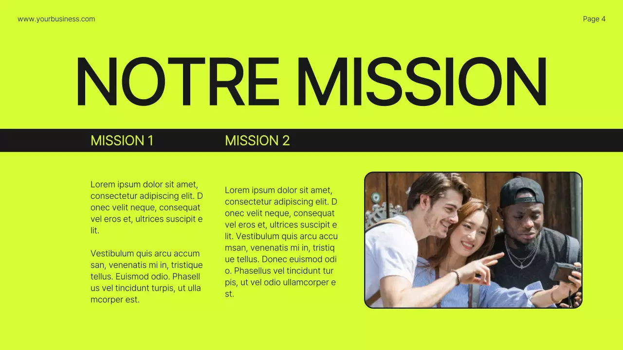 Profil d'entreprise Lime Orange Bold Introduction