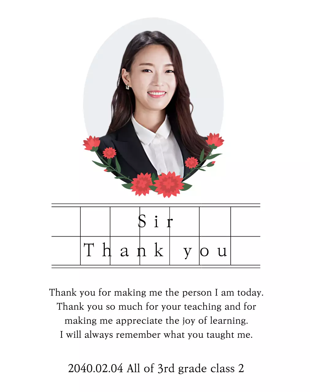 Sentuhan sentimental pada Hari Guru dengan kertas manuskrip dan anyelir