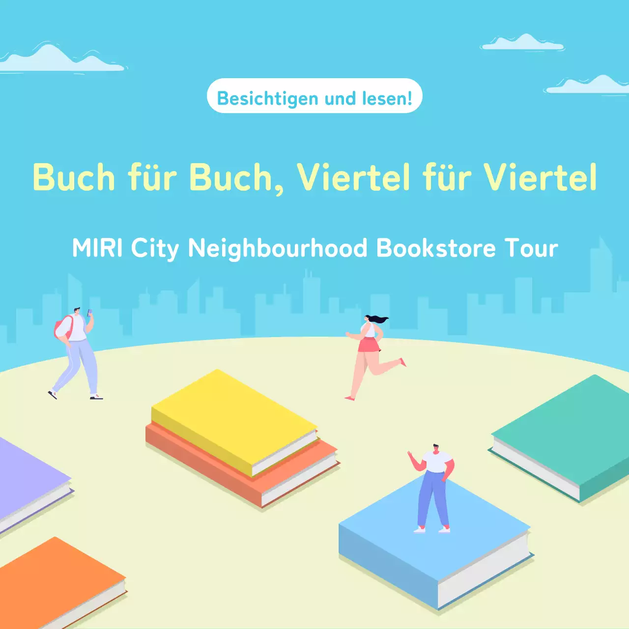 Ein Reiseführer für diese gelbe und grüne Buchhandlung