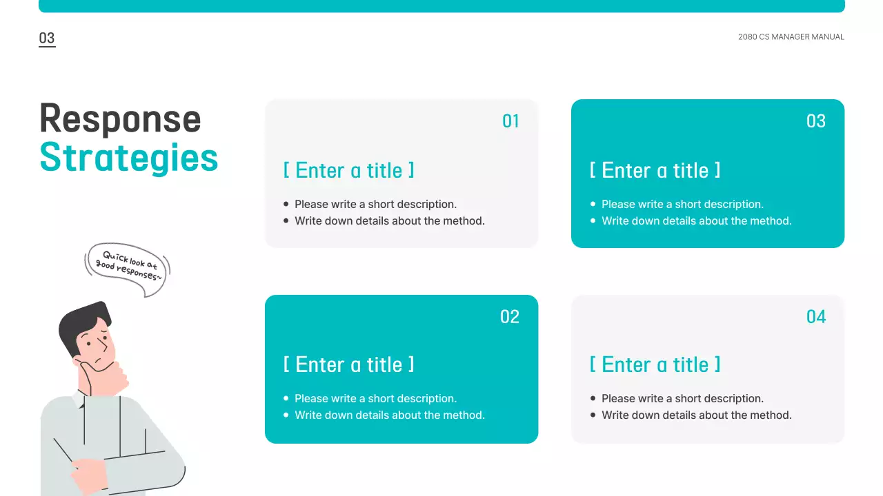 Teal Modern Customer Manual Presentation