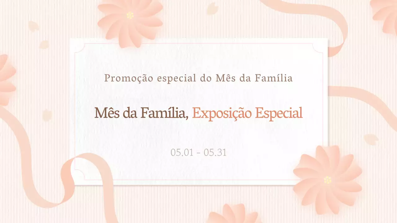 Promover um expositor laranja moderno do Mês da História da Família