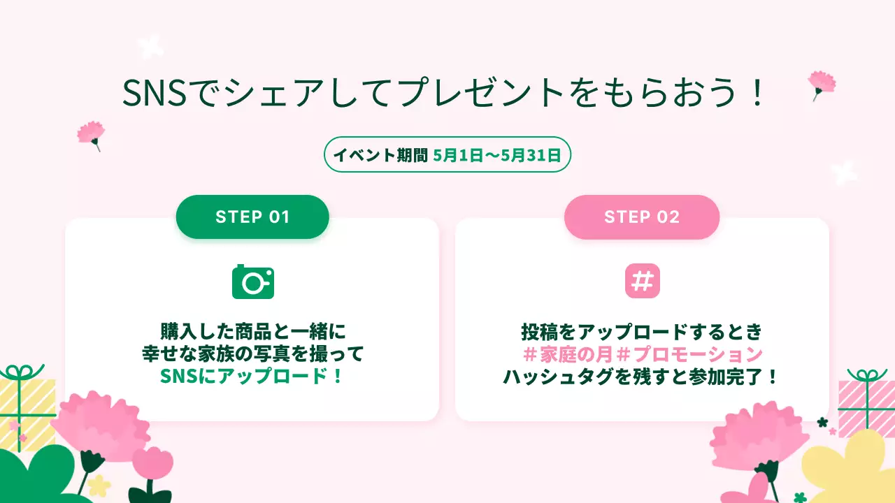 ピンク かわいい キャンペーン ポスター プレゼンテーション