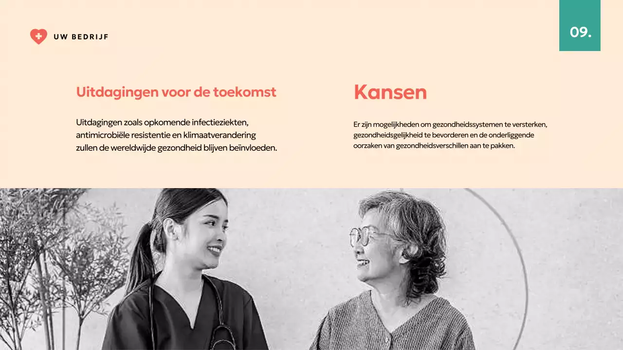 Groen en Ivoor Modern Wereldgezondheidsdagrapport