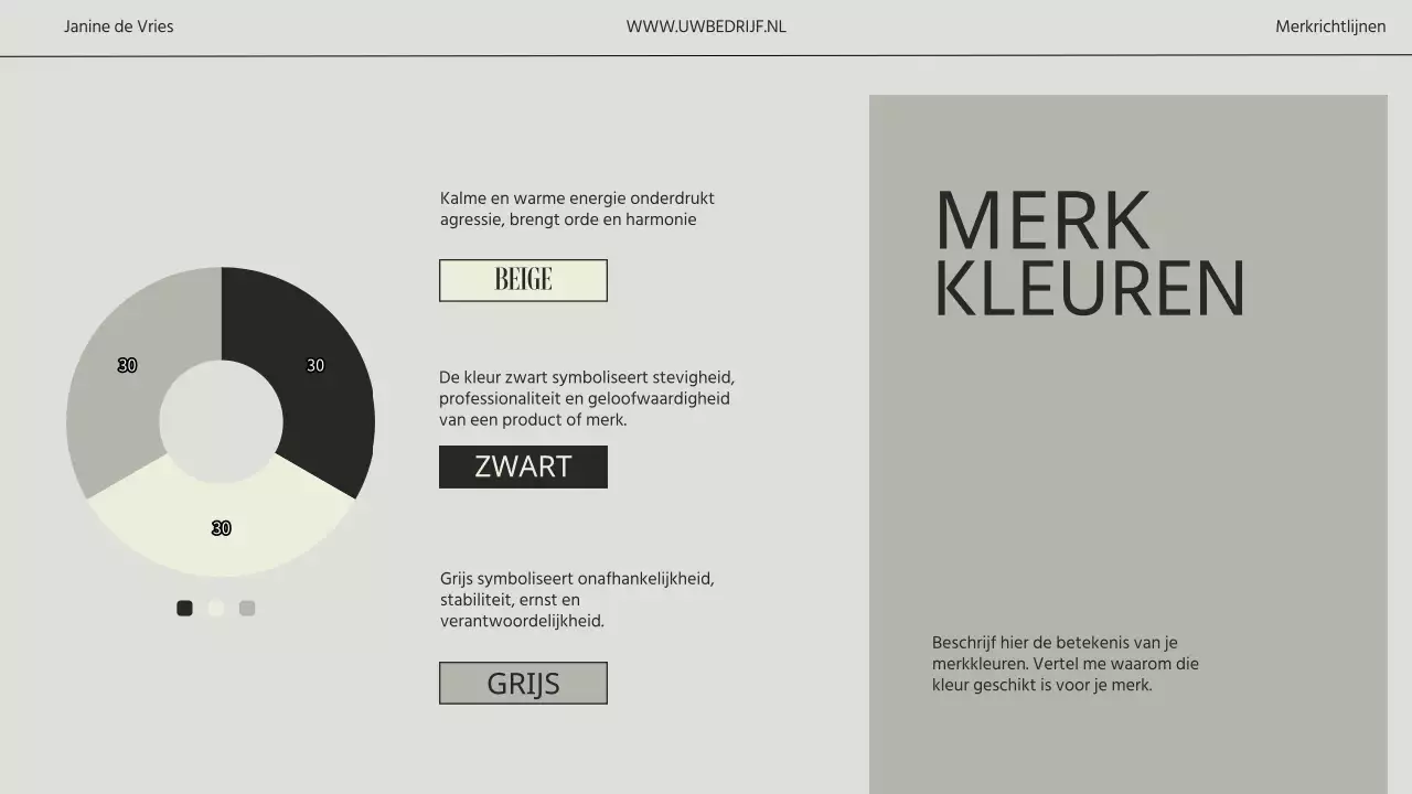 Beige en grijs minimalistisch moderne merkrichtlijnen