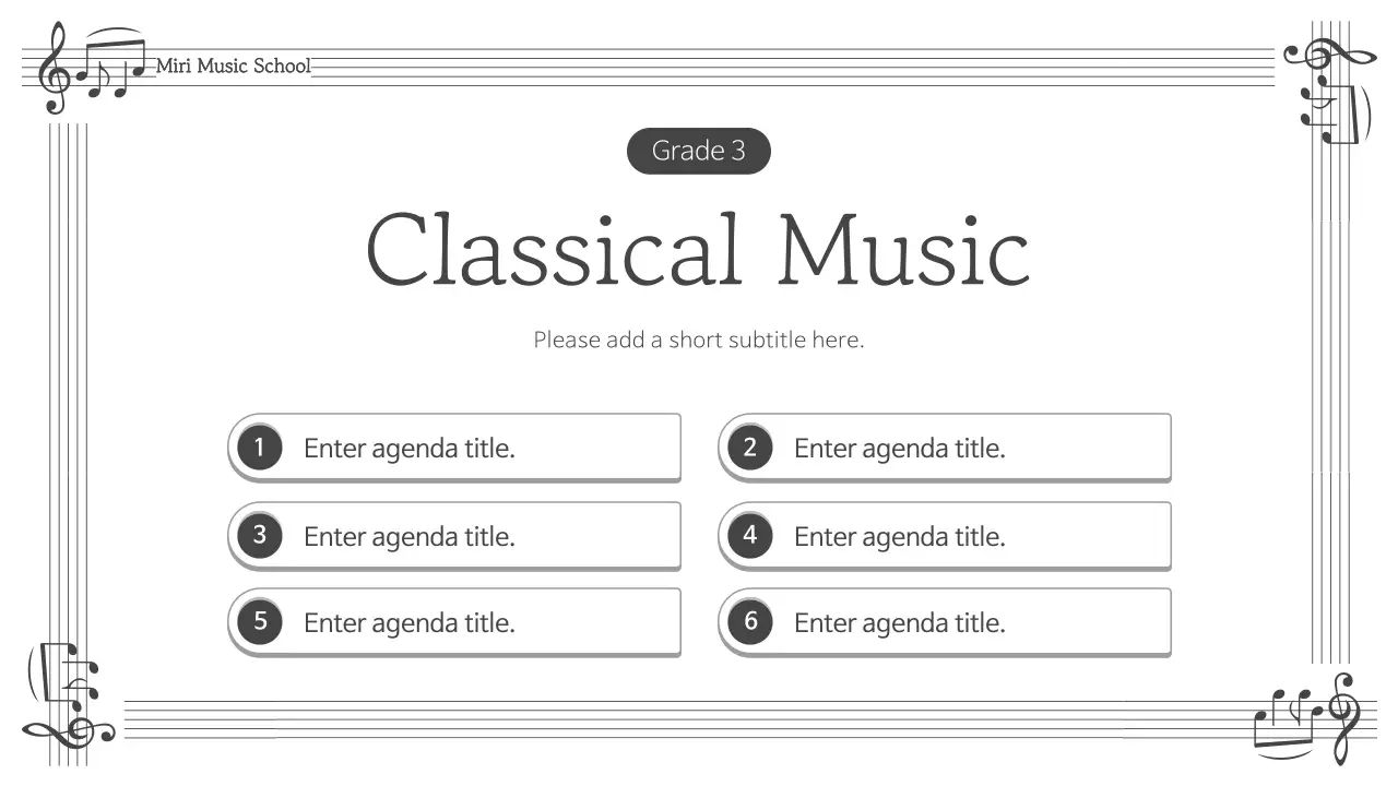 Grey Traditional Music Course Presentation