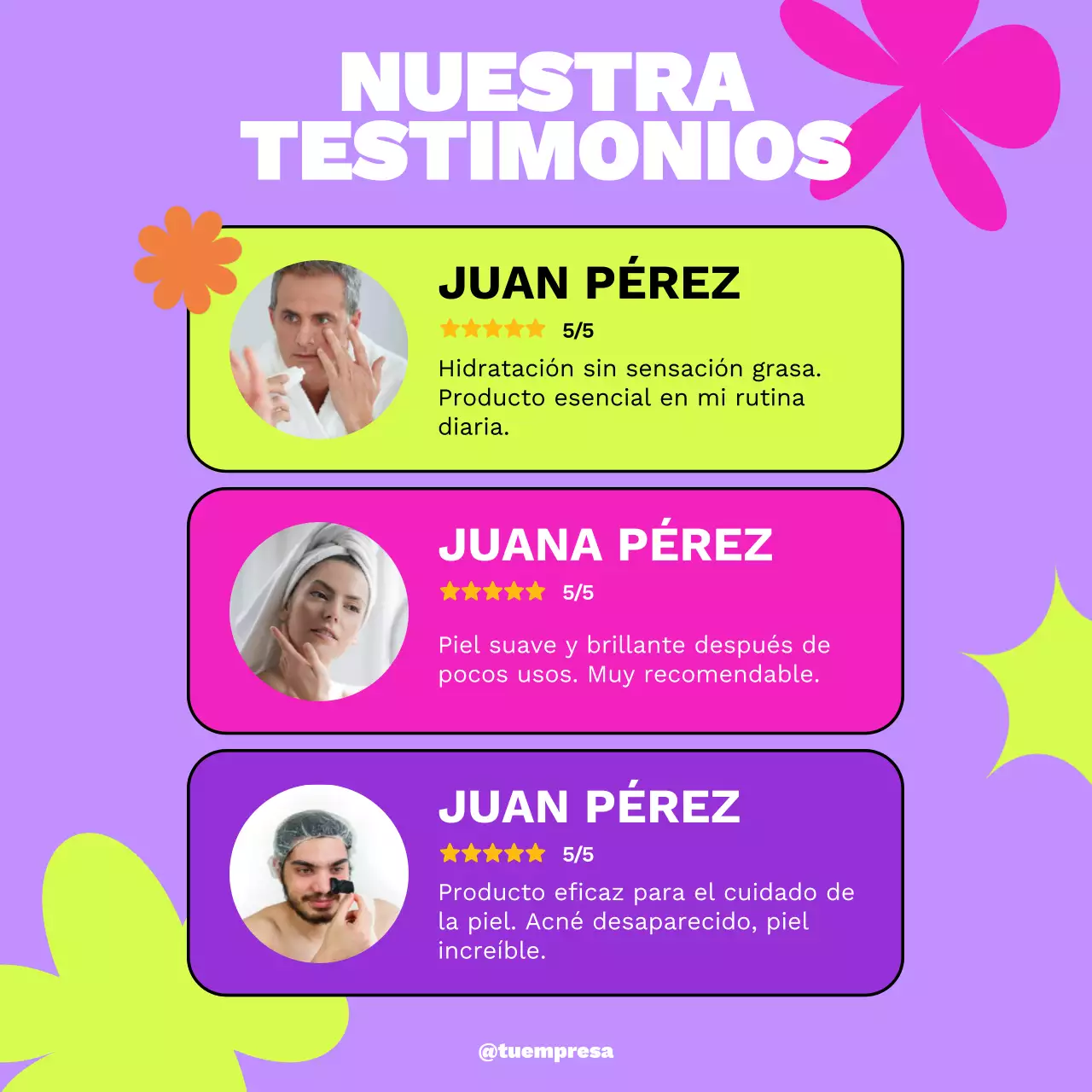 Pink and Purple Bold Skincare Review Publicidad