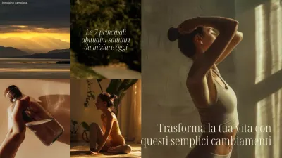 Beige e bianco Trendy Sana Estetica Stile di vita Vlog Promozione