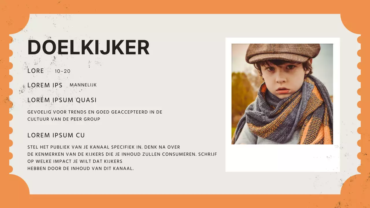 Rood en Oranje Retro Video-inhoudsplan