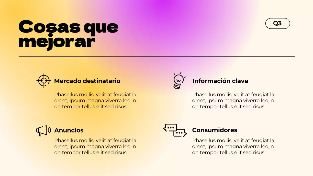 Informe degradado simple púrpura