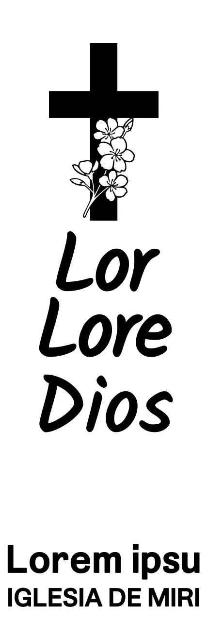 Papelería de iglesia emocional con un concepto caligráfico