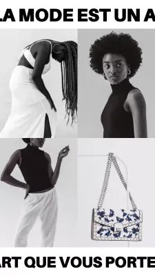 Collage de photos de mode minimales en blanc et noir