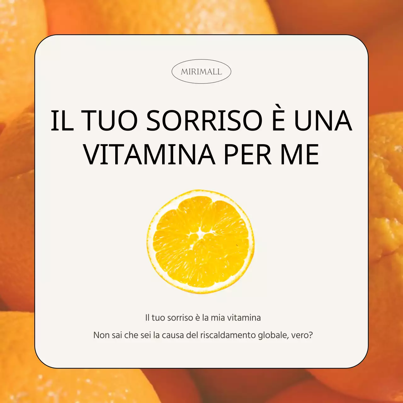 Posta semplice e sentimentale in giallo e arancione