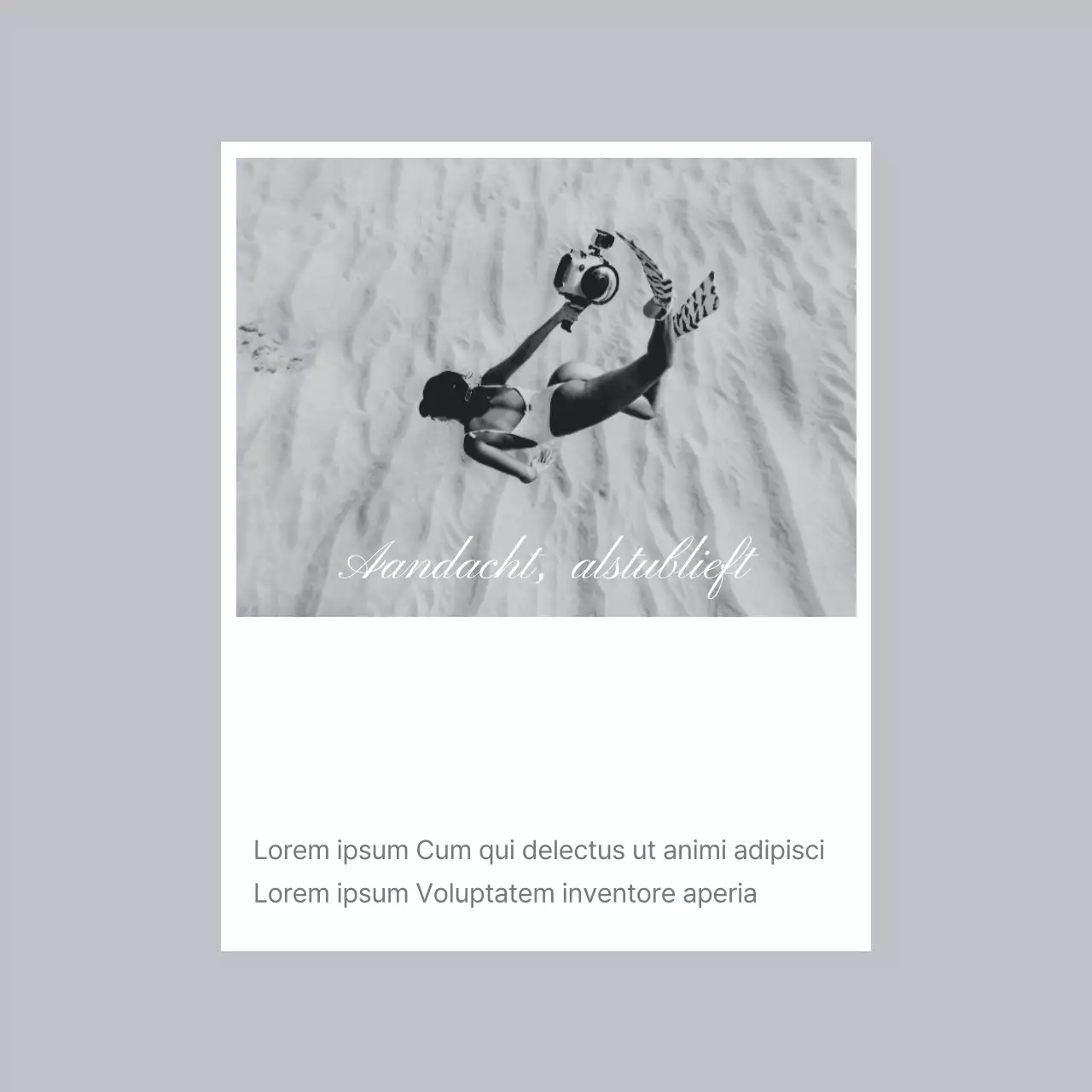 Aankondiging van een trendy feed voor sociale-mediamarketing in wit en grijs