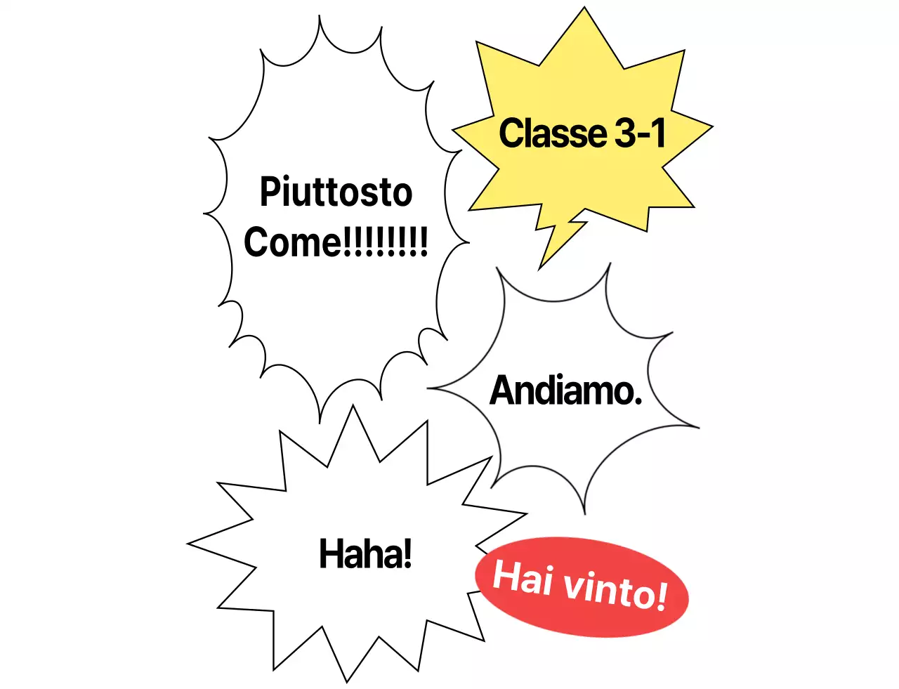 Pompon di squadra con bolle vocali