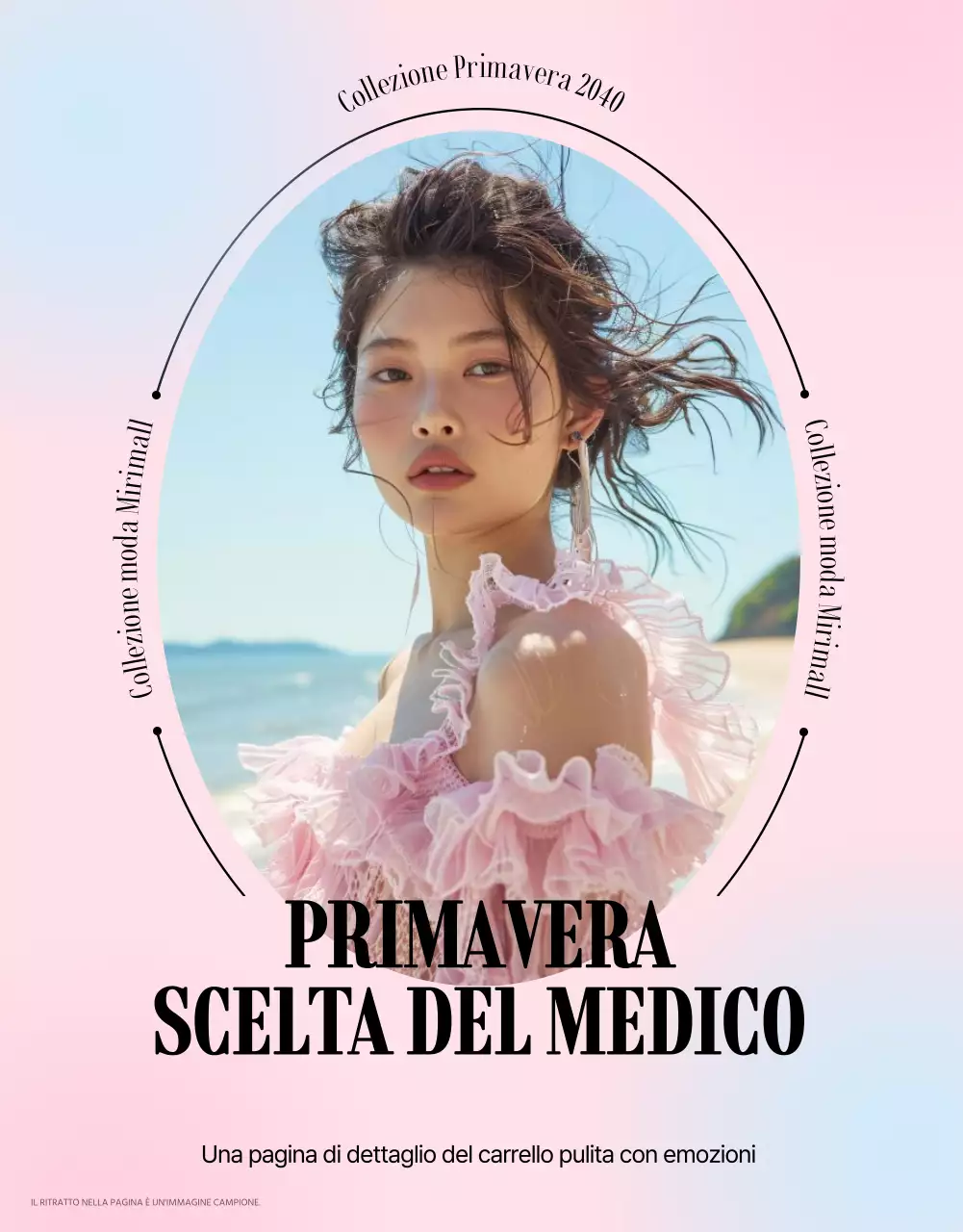 Promozione moda semplice in rosa e azzurro