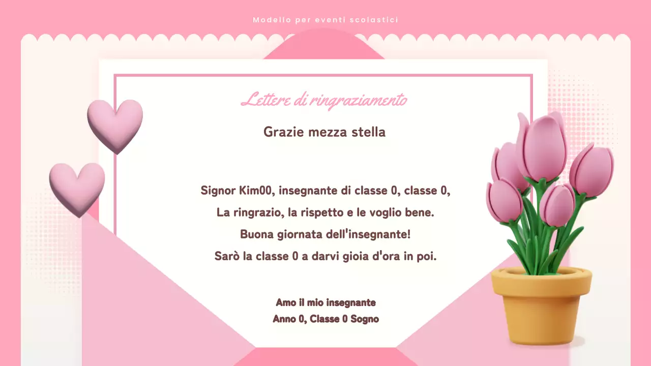 L'adorabile presentazione di Red per la Giornata degli insegnanti