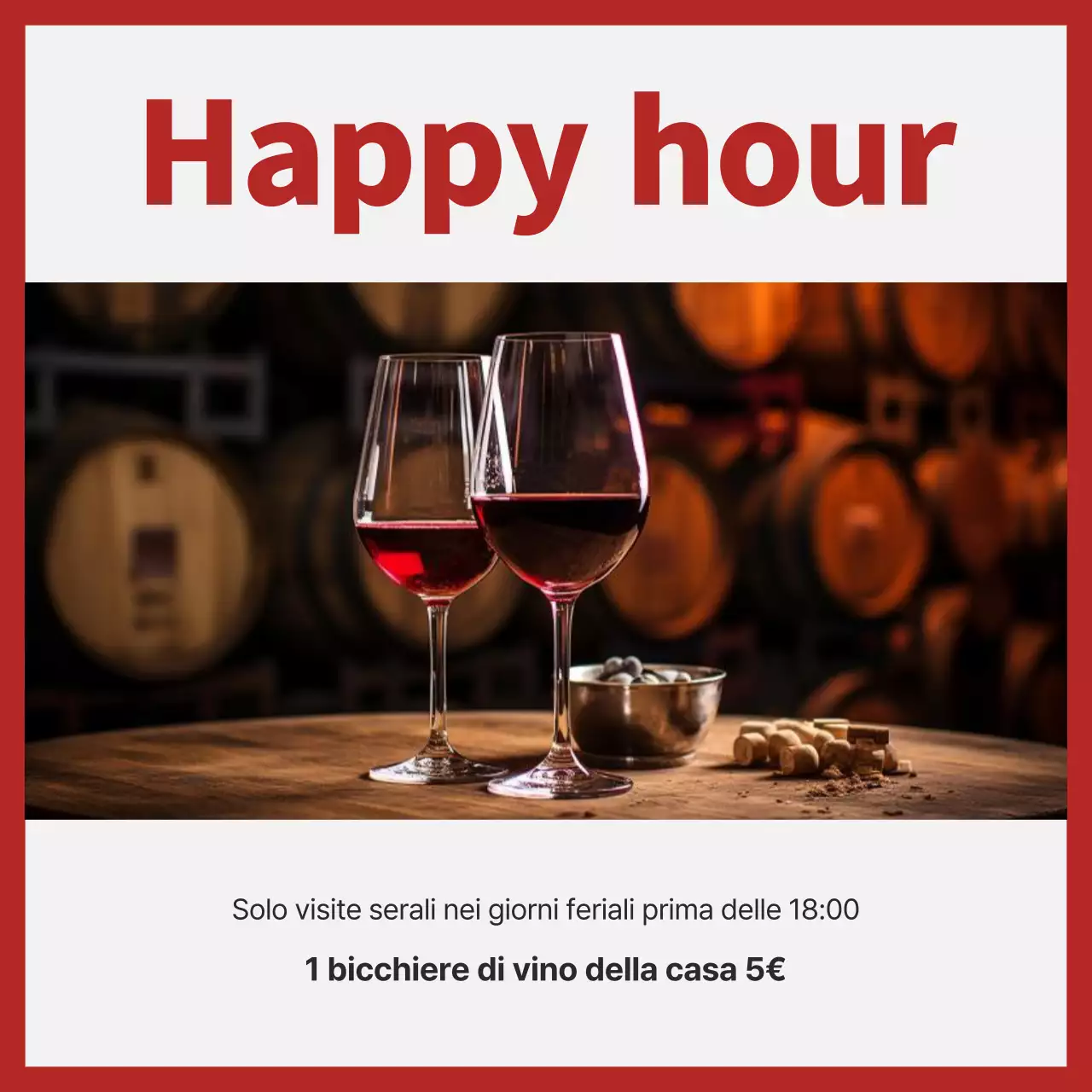 Un moderno annuncio di negozio in rosso e grigio