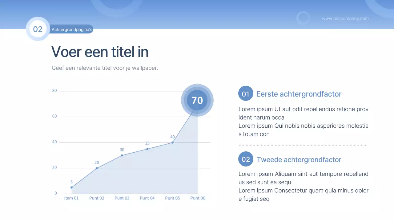 Een eenvoudig rapport in blauw en lichtblauw