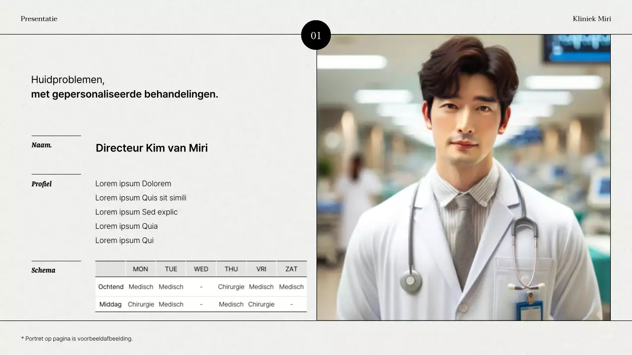 Een grijs, modern dermatologiemerk promoten