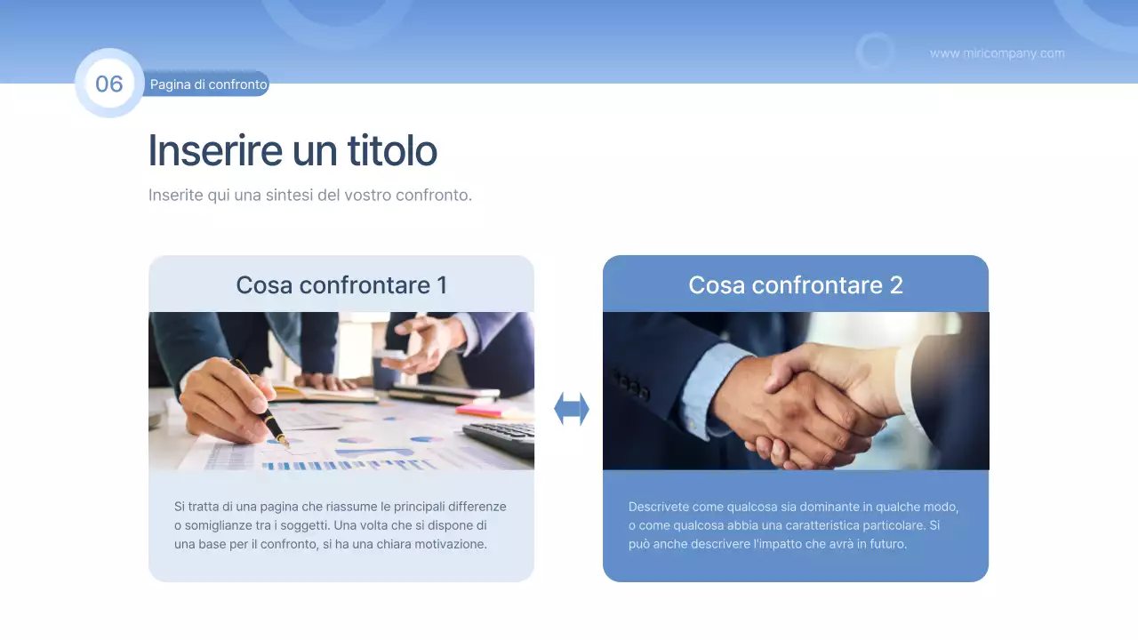 Una relazione semplice in blu e azzurro