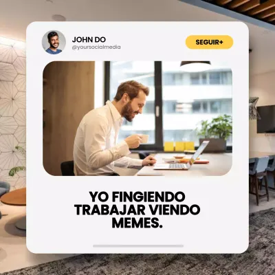 Pop-Up Meme Moderno Blanco y Marrón