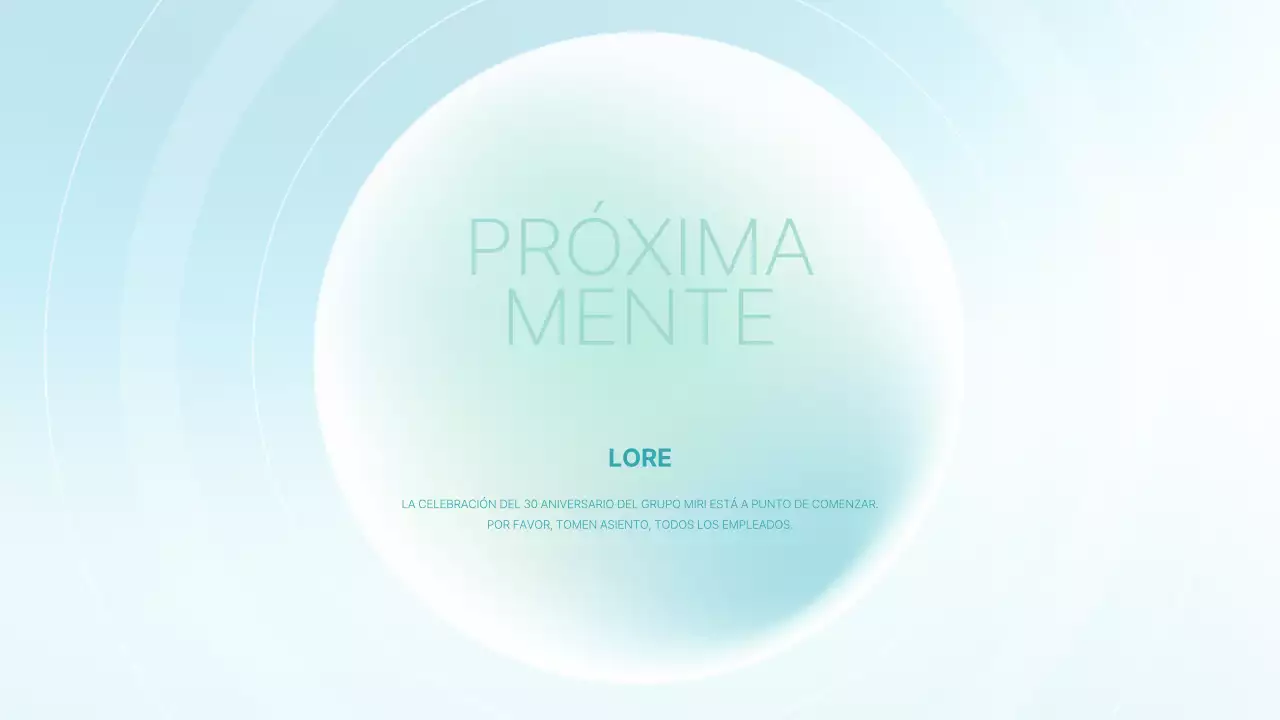 Una lujosa presentación para eventos corporativos en menta y azul claro