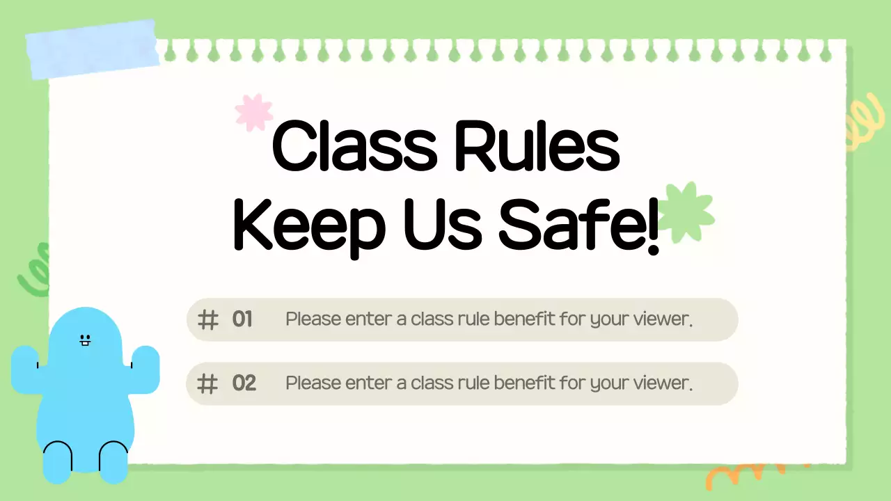 블루 심플 스쿨 라이프 가이드 프레젠테이션