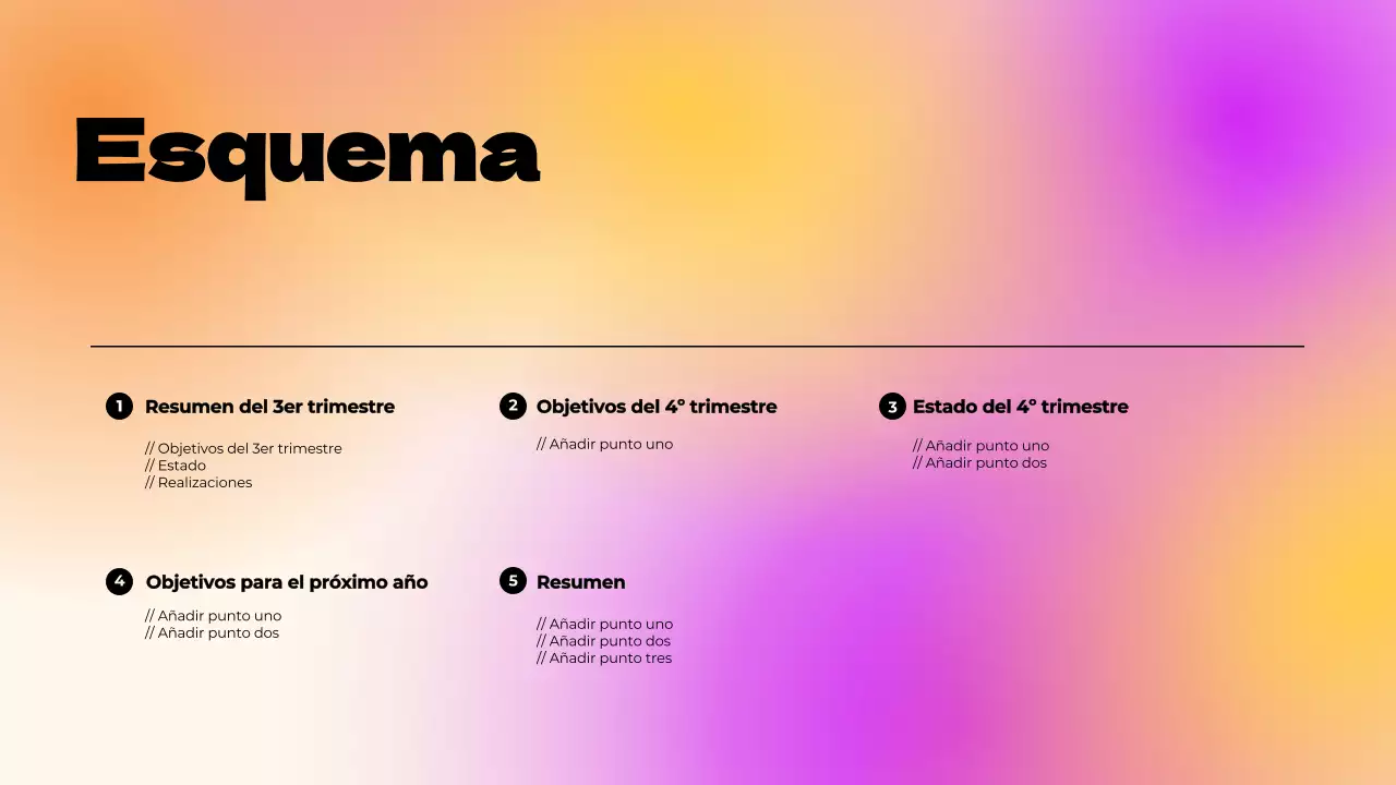 Informe degradado simple púrpura