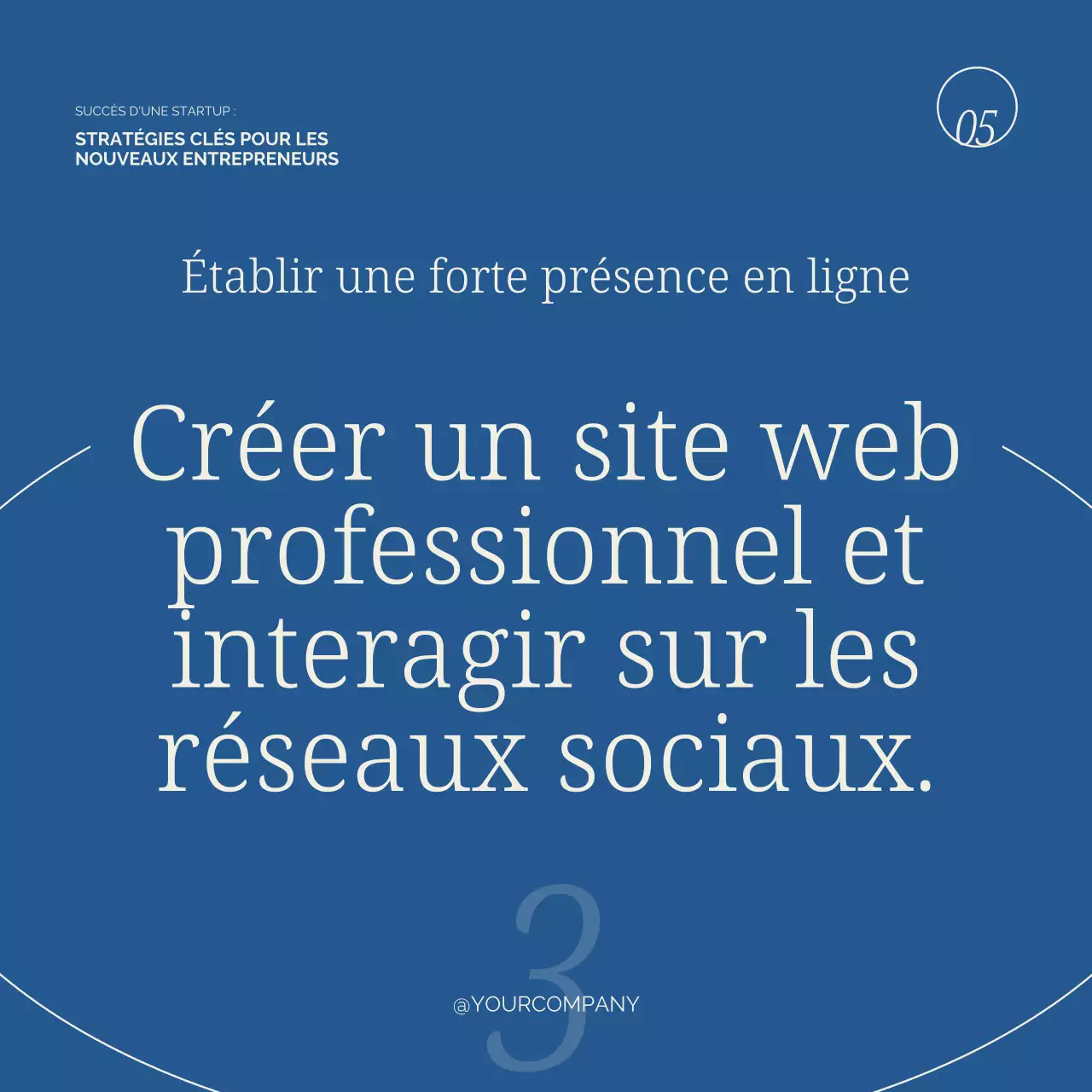 Publicité pour la création d'une entreprise moderne beige et bleue