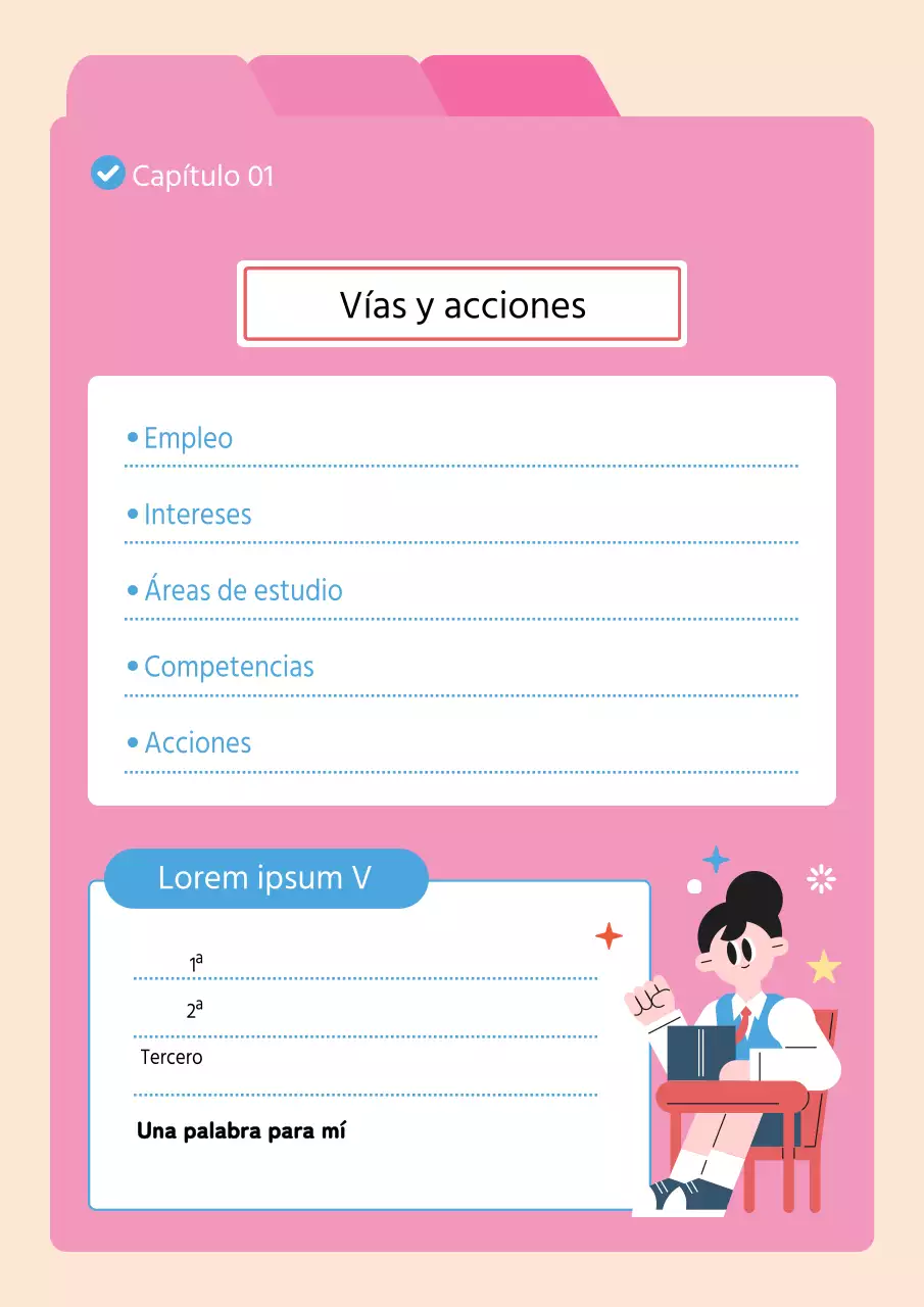 Una sencilla agenda rosa