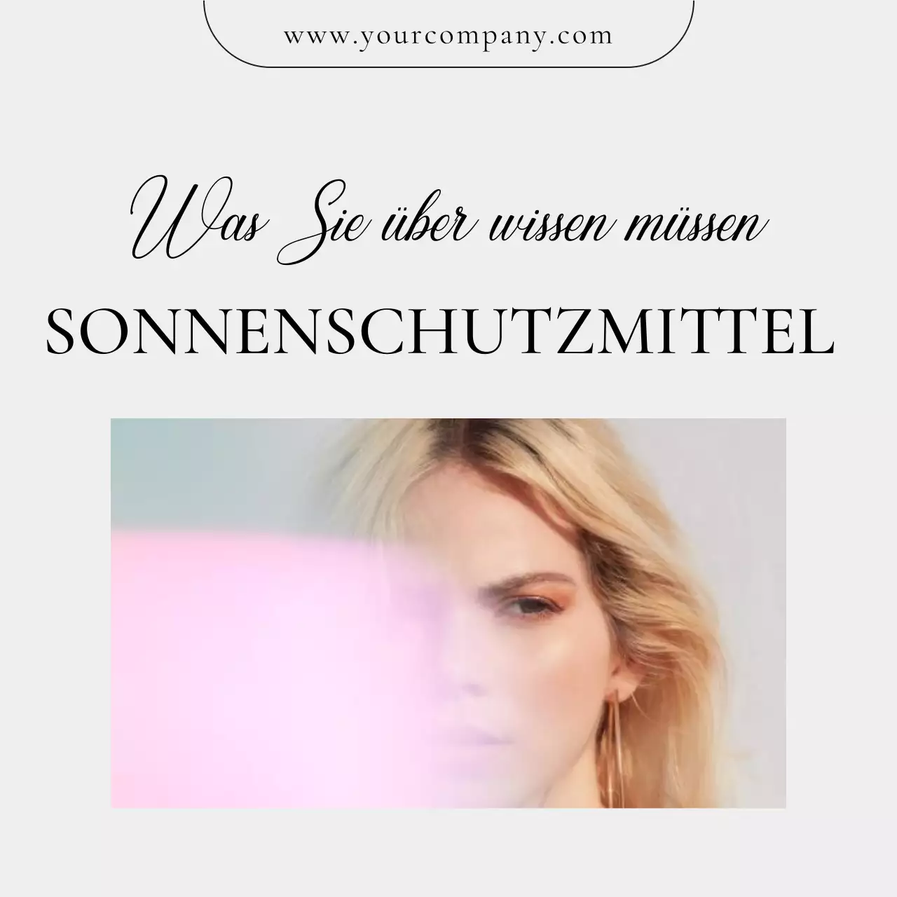 Grau und Rosa Modern Beauty Promotion