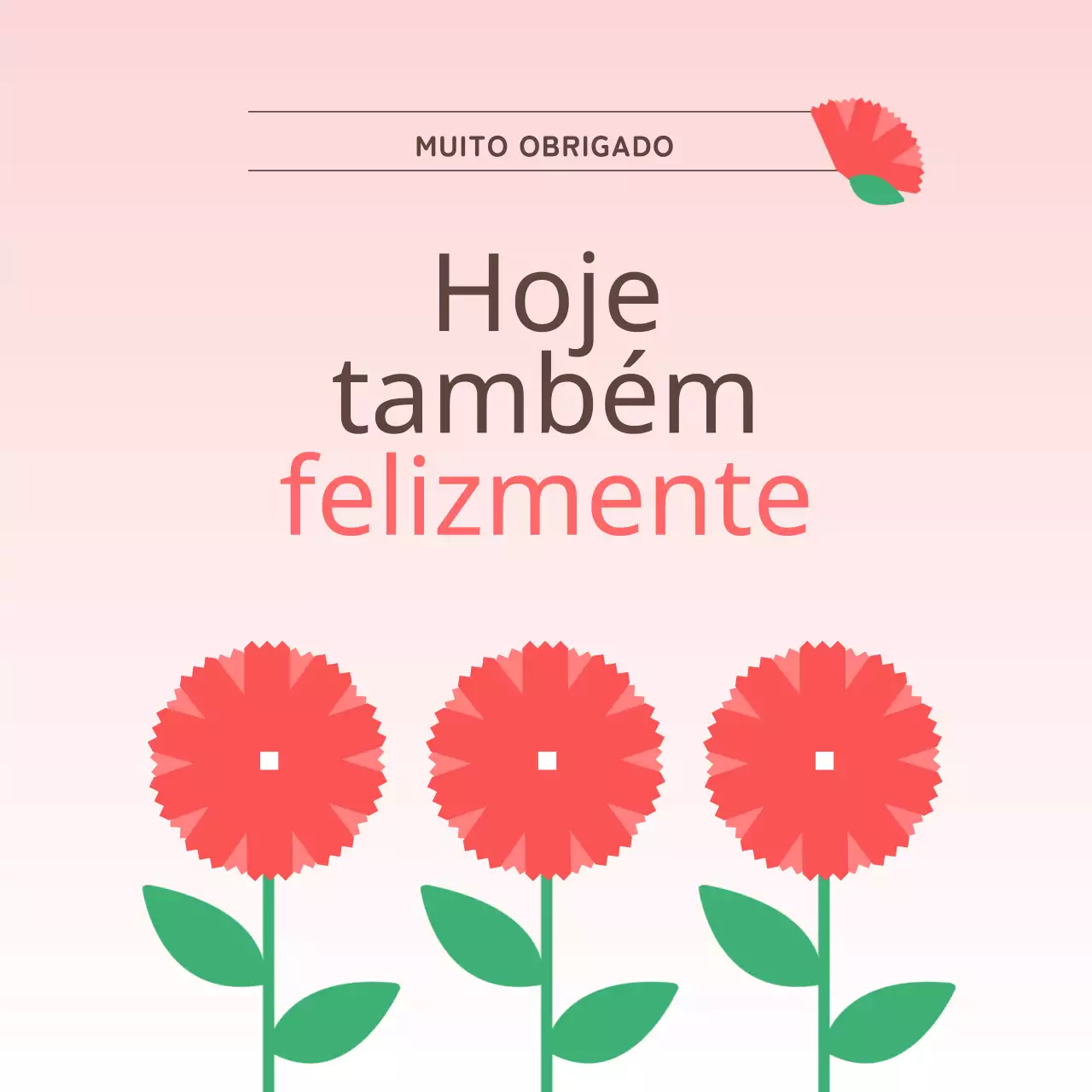 Um simples post sobre o mês da gratidão vermelho e cor-de-rosa