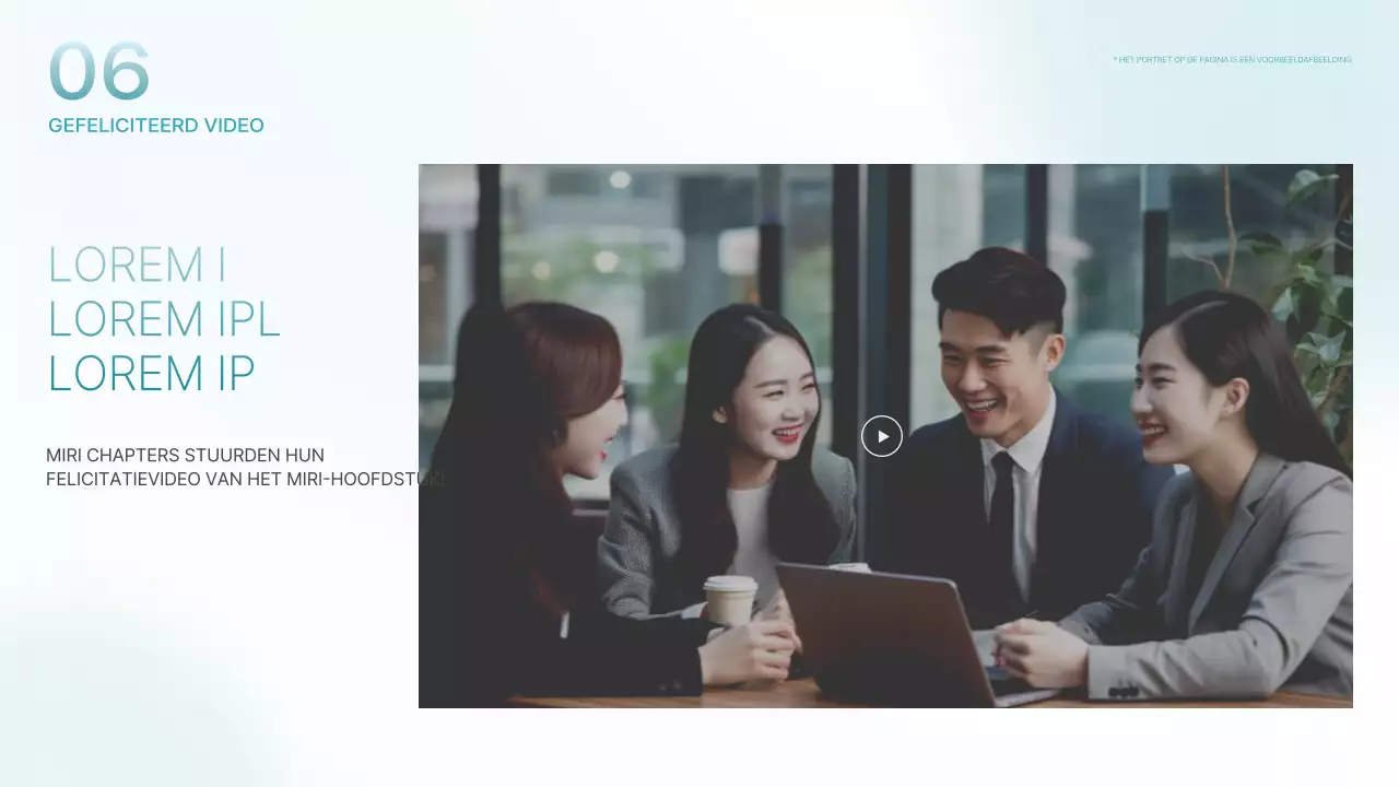 Een luxe bedrijfspresentatie in mint en lichtblauw