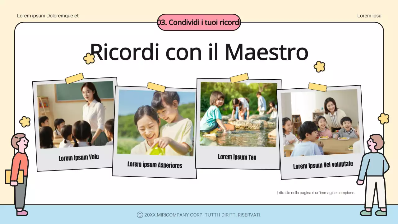 Programma per la Giornata degli Insegnanti di Ivory e Rainbow