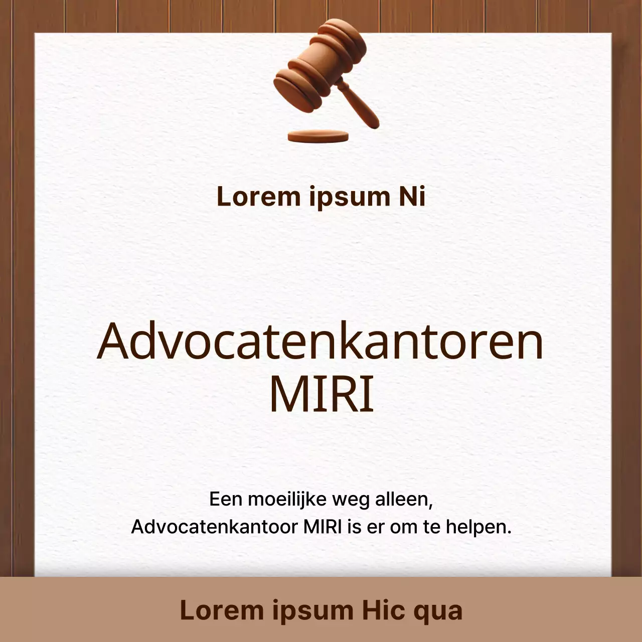 Een schoon advocatenkantoor in bruin en beige