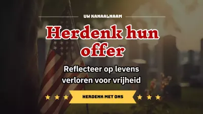 Rood en geel eenvoudige Memorial Day-video