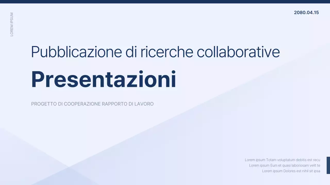 Una proposta semplice, blu chiaro e blu navy, per l'industria e l'università.