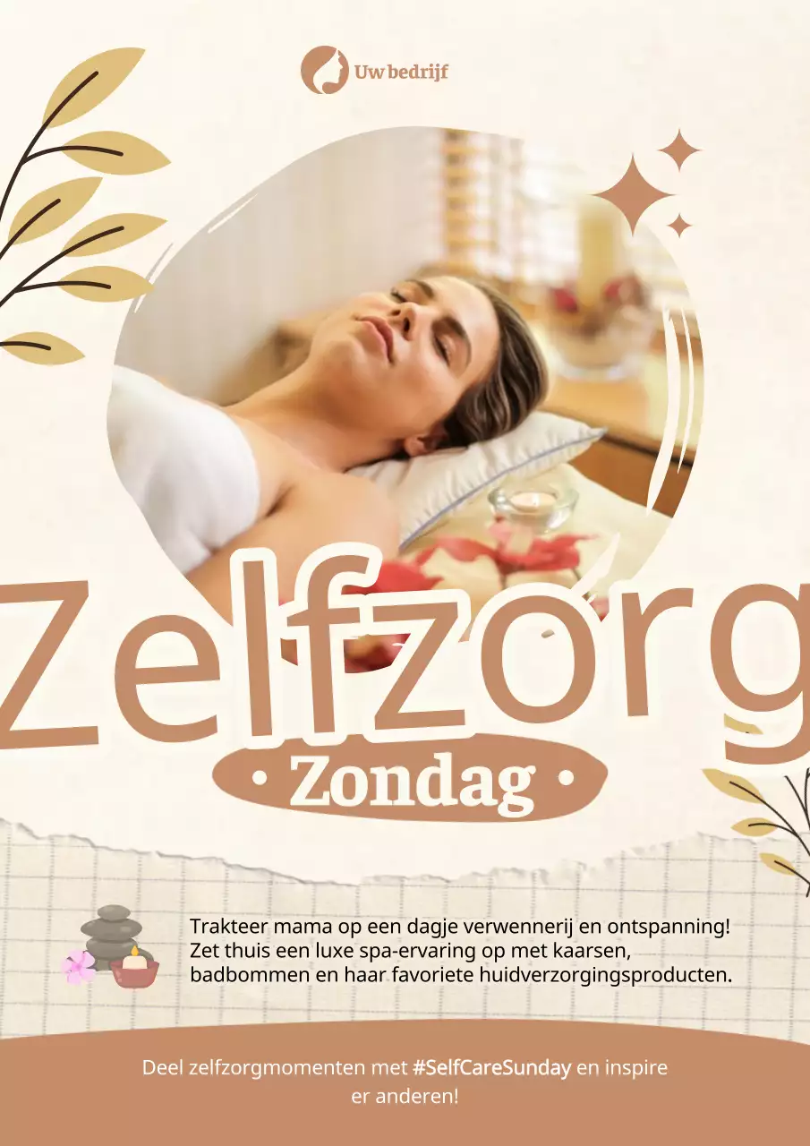 Bruin Eenvoudige Moederdag Zelfzorgpromotie