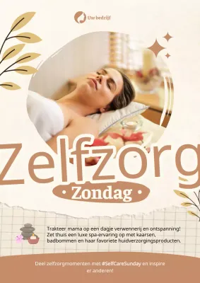 Bruin Eenvoudige Moederdag Zelfzorgpromotie
