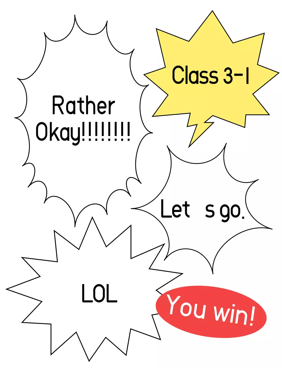 Team pompoms with speech bubbles