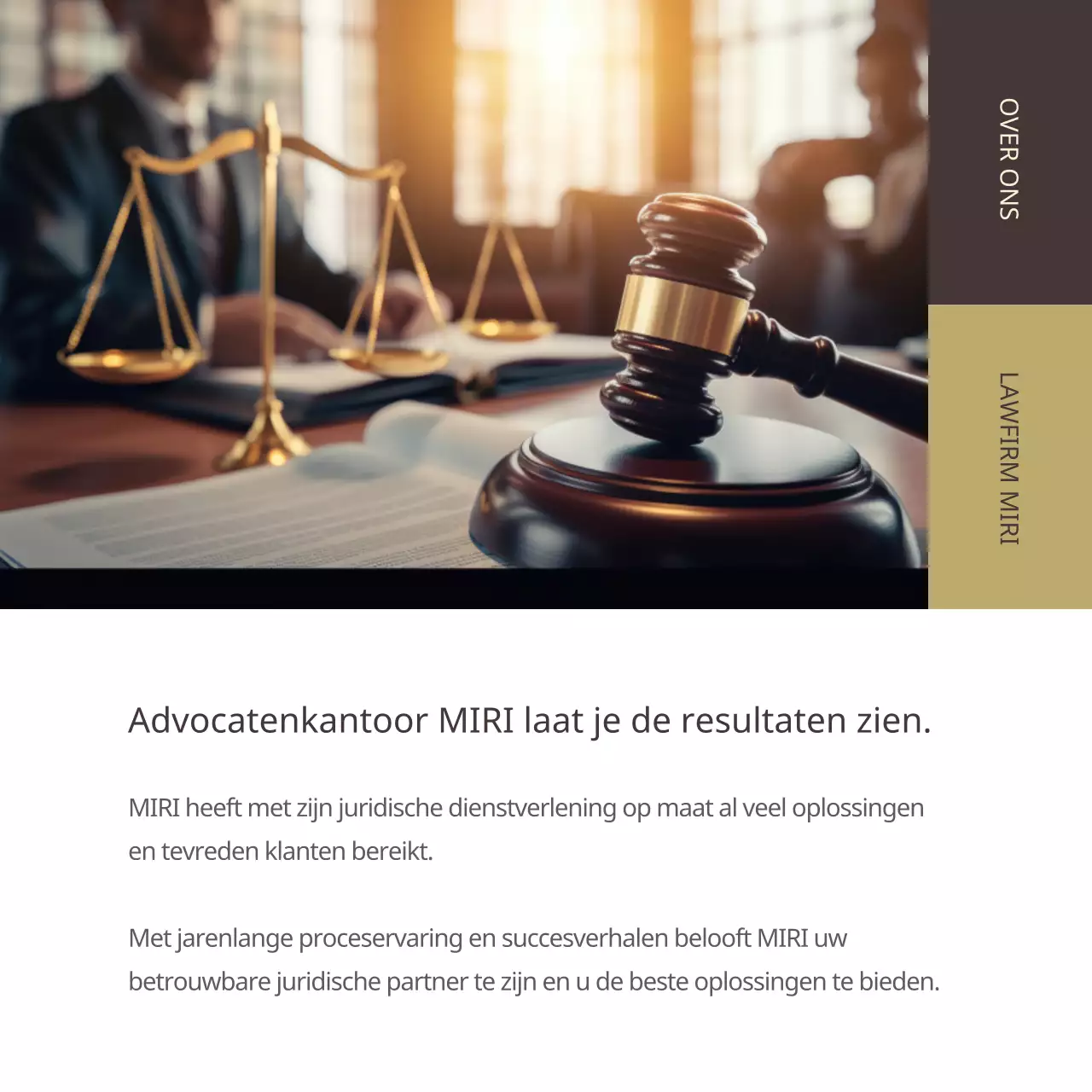 Een modern advocatenkantoor promoten in bruin en beige